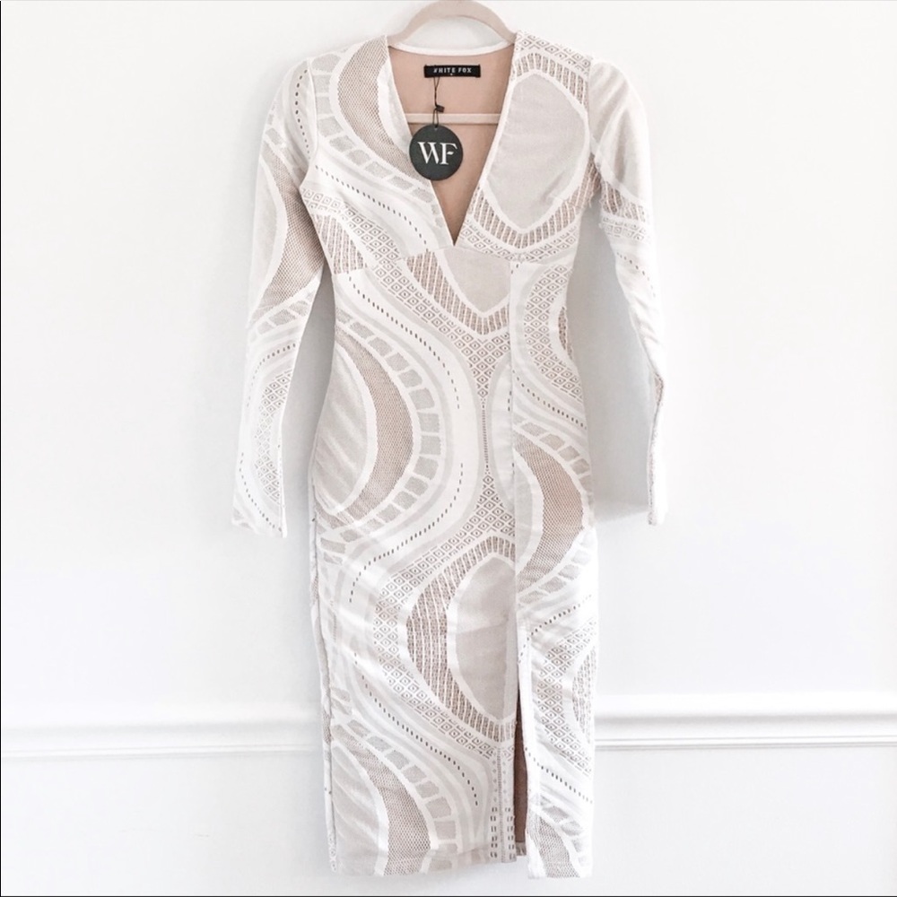 White midi dress